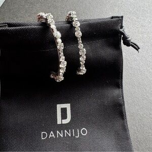 DANNIJO Alicia Swarovski Crystal Hoop Earrings